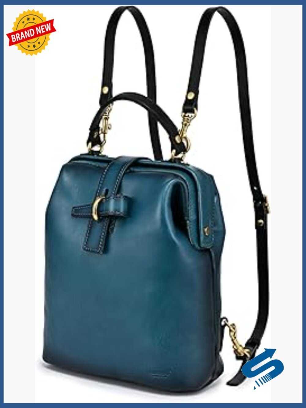 Genuine Leather Convertible Backpack Purse Women's Shoulder Bag Daypack